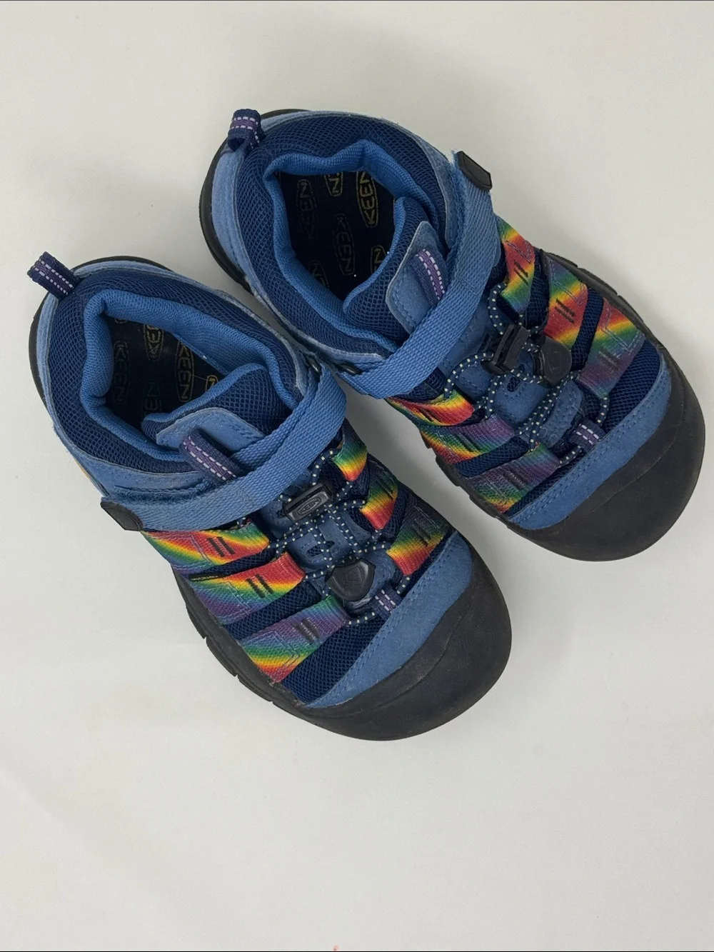 KEEN Big Kids' Newport H2SHO - Multi/Bright rainbow Cobalt blue shoes sandals 2
